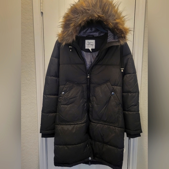 Maralyn & Me Womens Winter Cold Weather Parka Coat Gray XXL main image 1
